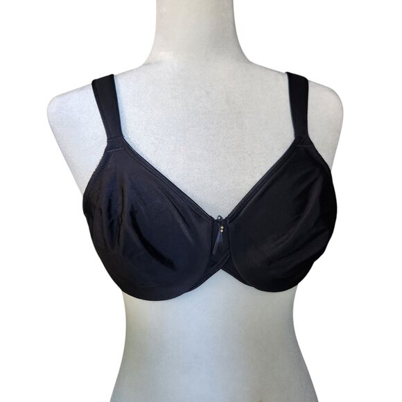 Wacoal Bodysuede Underwire Ultra Full Coverage Bra Black Women's Size 36C - Picture 1 of 13